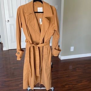 NWT Madewell Sedgwick Trench Coat-M in Toffee color